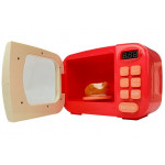 Rotujúca mikrovlnná rúra krémovo-čevená